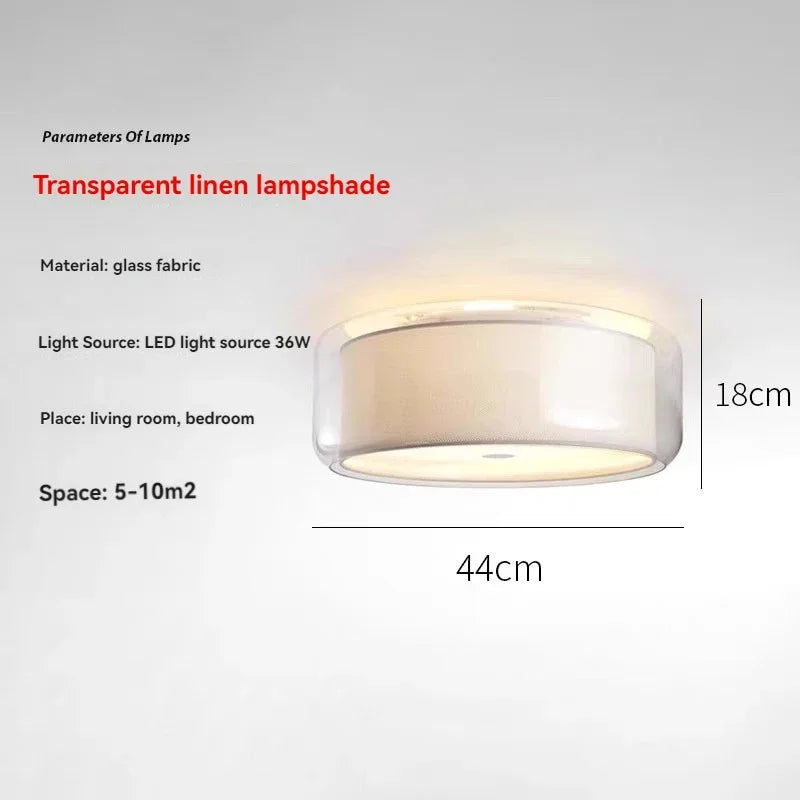 Afralia™ Glass Shade Ceiling Lamp: Round Flush Mount Light for Hallway, Bedroom, Kitchen.