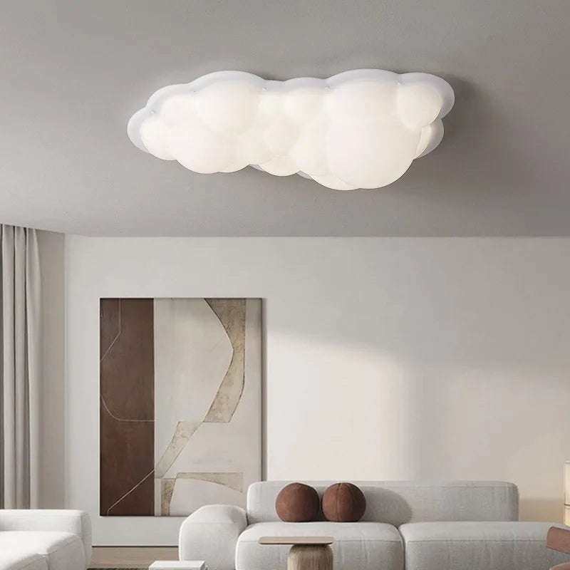 Afralia™ LED Cloud Pendant Lamp for Living Room Bedroom Restaurant Shop Indoor – Milky Cloud Lamp
