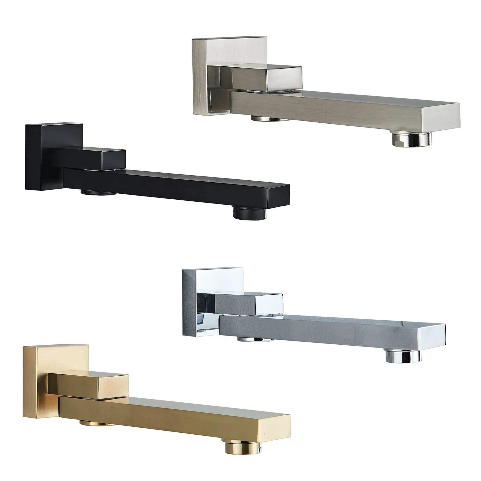 Afralia™ Brass Chrome/Black Bronze Swivel Shower Faucet Spout Wall Mount Bathroom Accessory