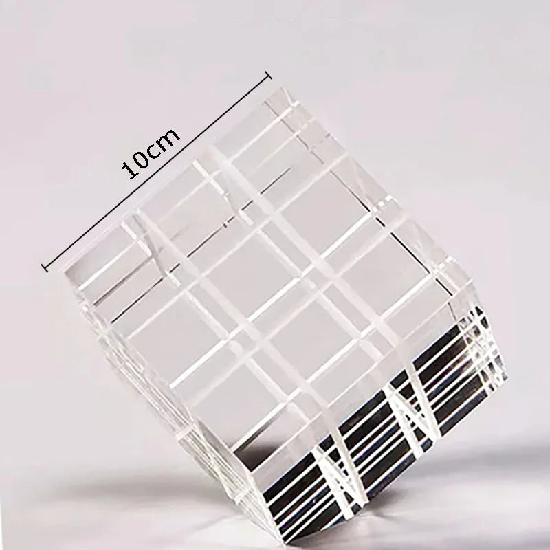 Afralia™ Crystal Magic Cube Desk Ornament Sculpture DecorationCrafts