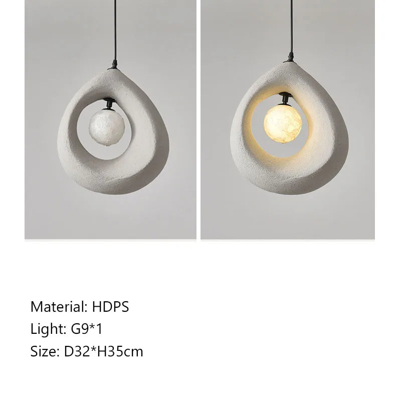 Afralia™ Nordic Wabi Sabi Pendant Lights for Stylish Dining Room and Bedroom Decor