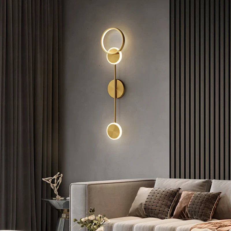 Afralia™ Gold Plated Luxury LED Wall Lamp for Bedroom & Living Room