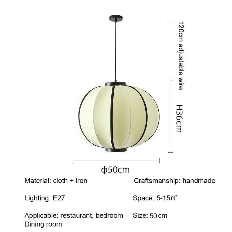 Afralia™ Modern Fabric Art LED Pendant Lights for Home Decor Hanging Lighting Fixture