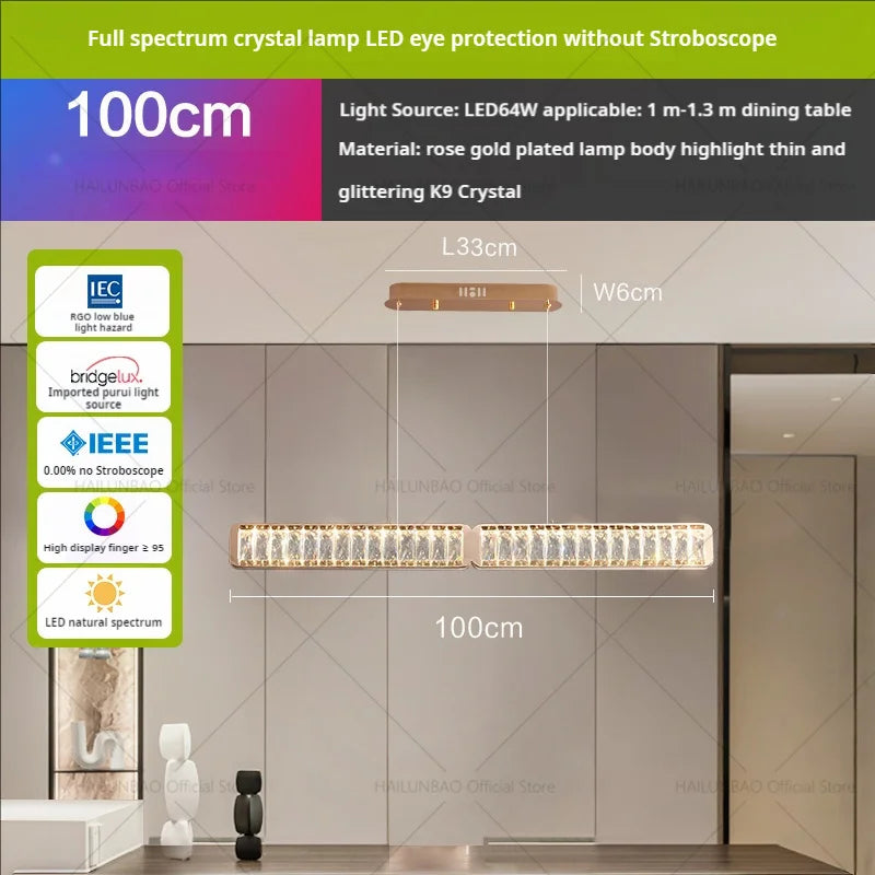 Afralia™ Light Luxury Crystal Chandelier for Elegant Living & Dining Atmosphere