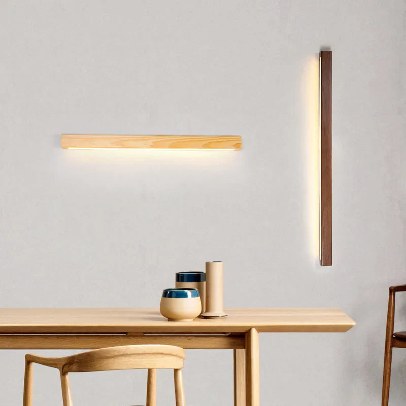 Afralia™ Wood LED Wall Lamp Modern Sconces Indoor Lighting for Home Decor