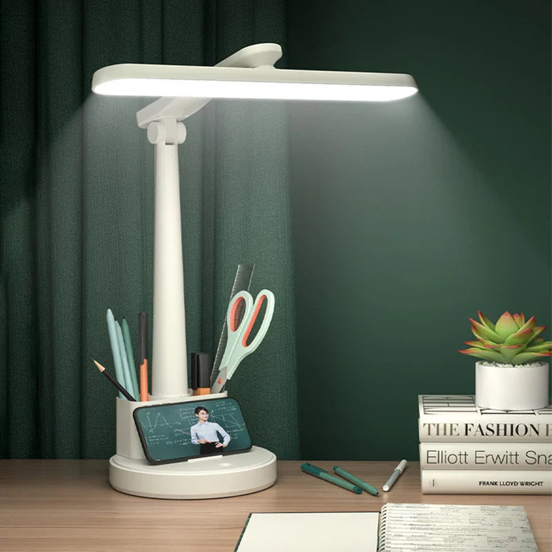 Afralia™ Foldable LED Desk Lamp Rechargeable Student Bedroom Lighting