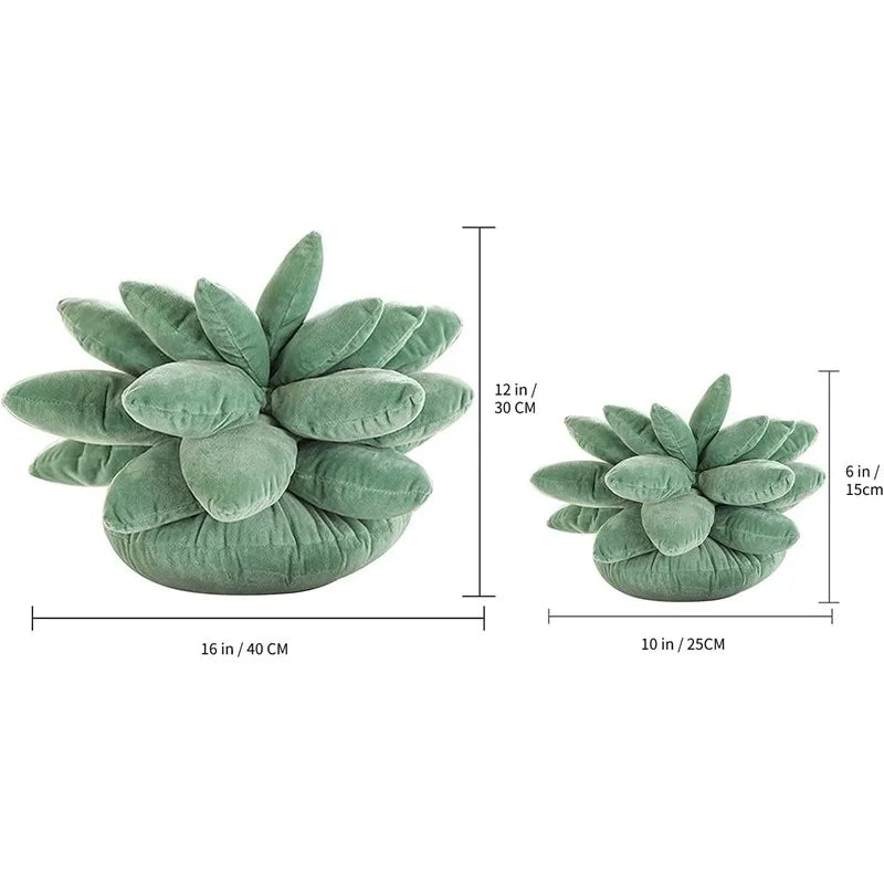 Afralia™ 3D Succulent Cactus Pillow Plush Cushion for Living Room Decor