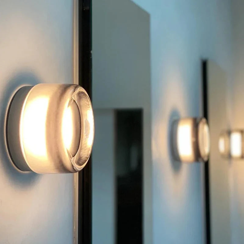 Afralia™ Moon Lamp LED Wall Lights Glass Aluminum Modern Miroir Mural