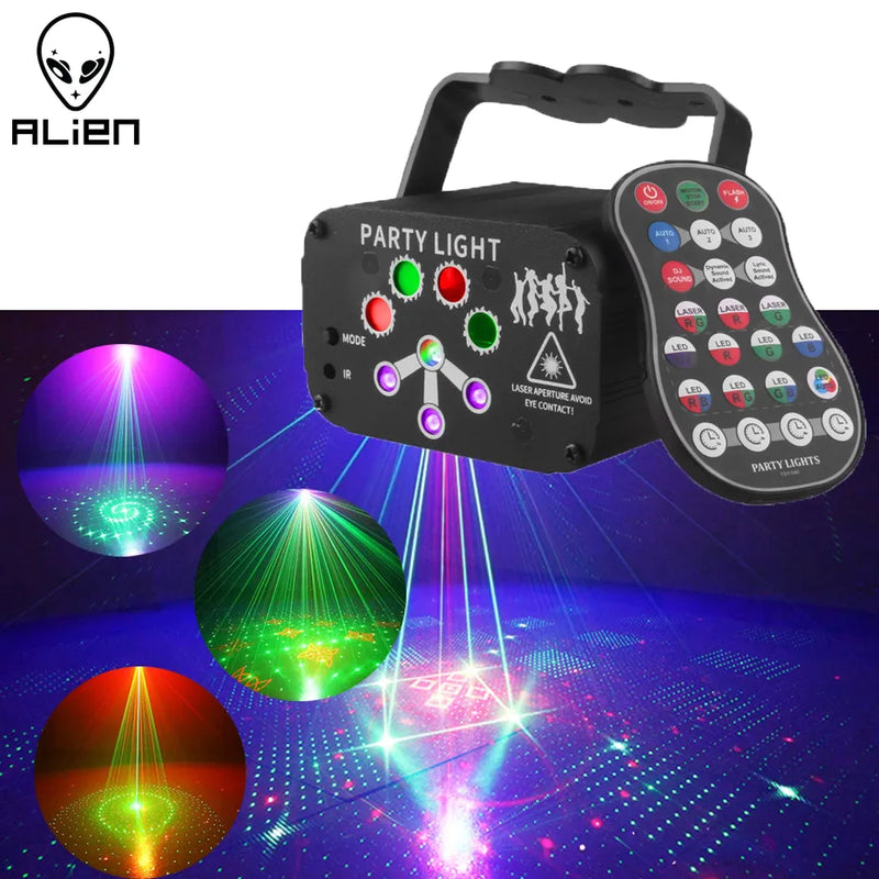 Afralia™ RGB Mini Laser Light Projector for Party, Wedding & Events