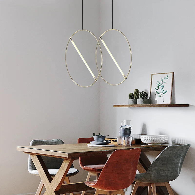 Afralia™ LED Metal Pendant Light for Dining Room & Bedroom