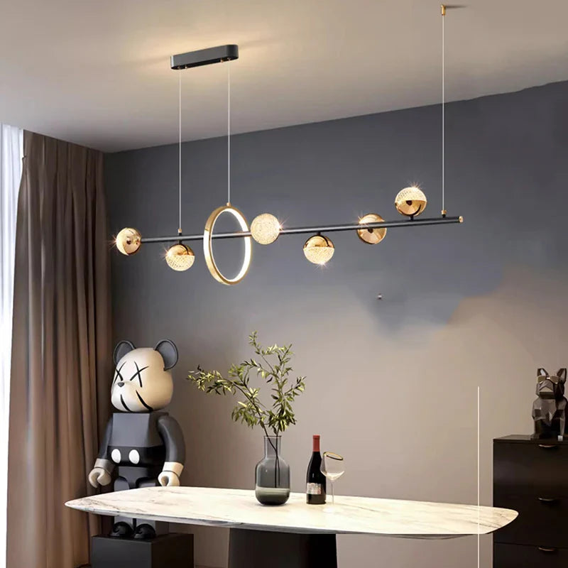 Afralia™ Modern LED Ceiling Lamp Chandelier Indoor Decorative Lighting