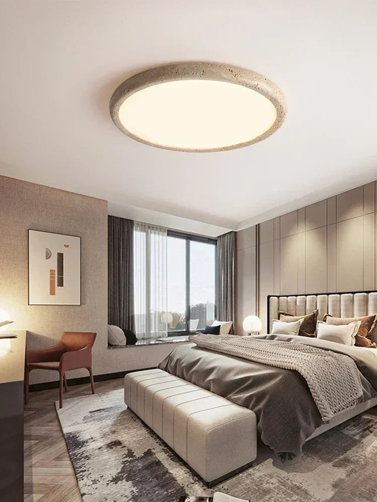 Afralia™ Stone Ceiling Lamp LED Downlight for Living Room Bedroom Kitchen