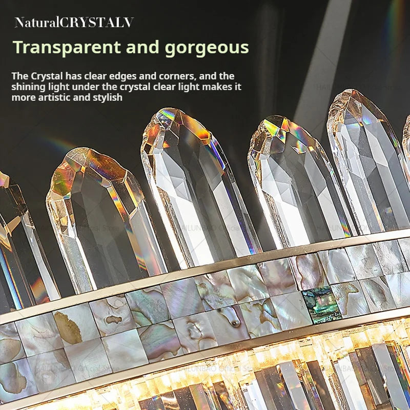 Afralia™ Crystal Chandelier: Modern Luxury for Living Room, Dining Room, Bedroom