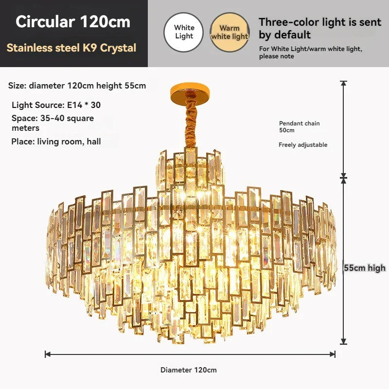 Afralia™ Golden Branch Crystal Chandelier for Bedroom & Living Room