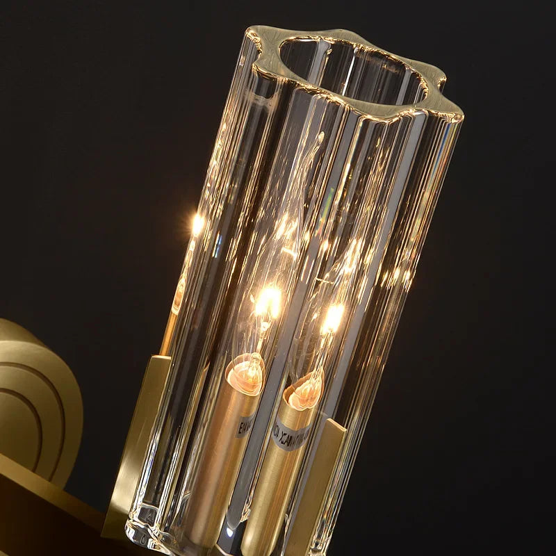 Afralia™ Modern Brass Wall Sconces Glass Wall Lighting for Living Room and Bedroom
