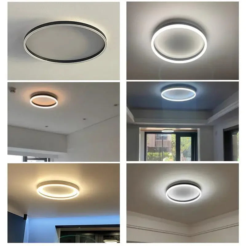 Afralia™ Modern Round LED Ceiling Lights for Bedroom & Living Room Decor