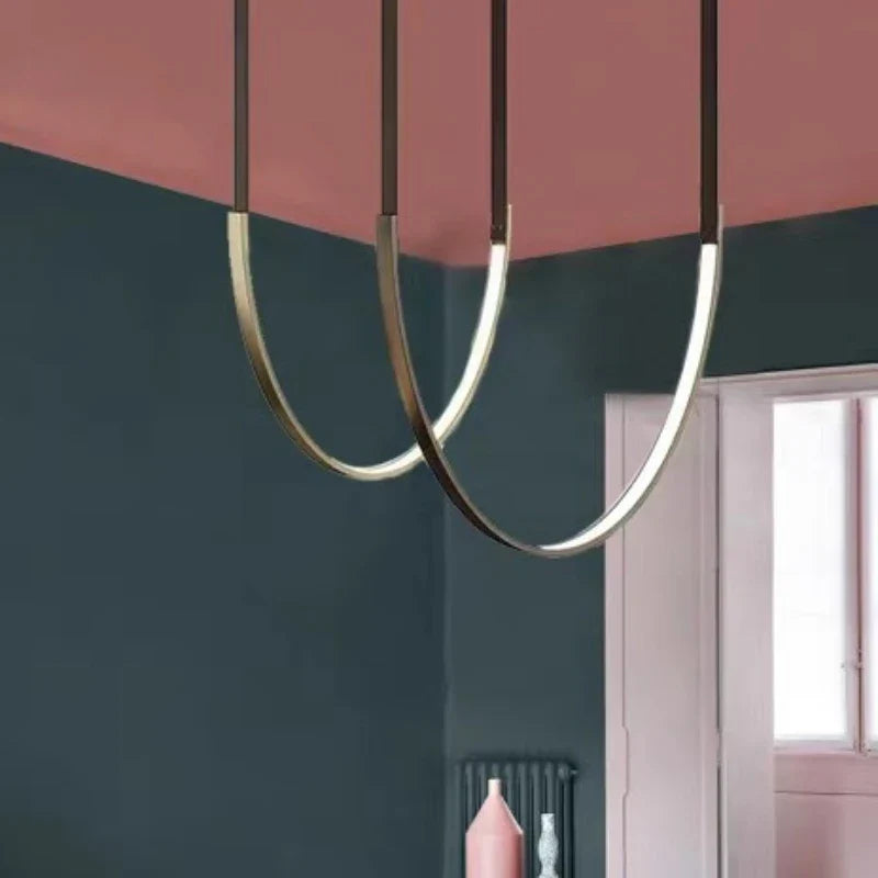 Afralia™ Nordic Leather Chandelier LED Pendant Light for Home and Restaurant