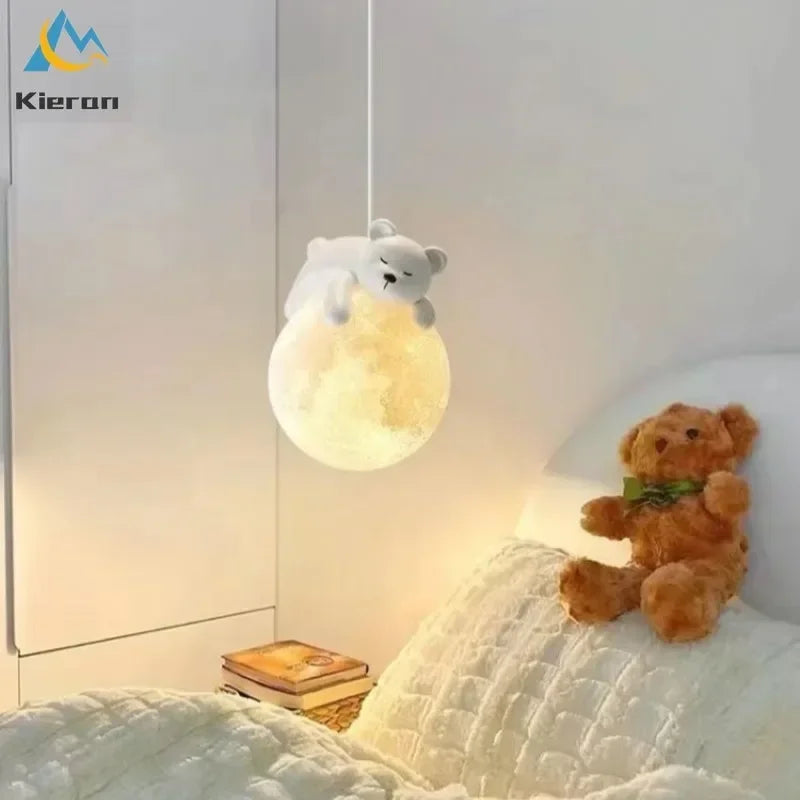 Afralia™ Nordic Moon LED Chandelier & Animal Wall Lamps for Modern Living Room & Bedroom