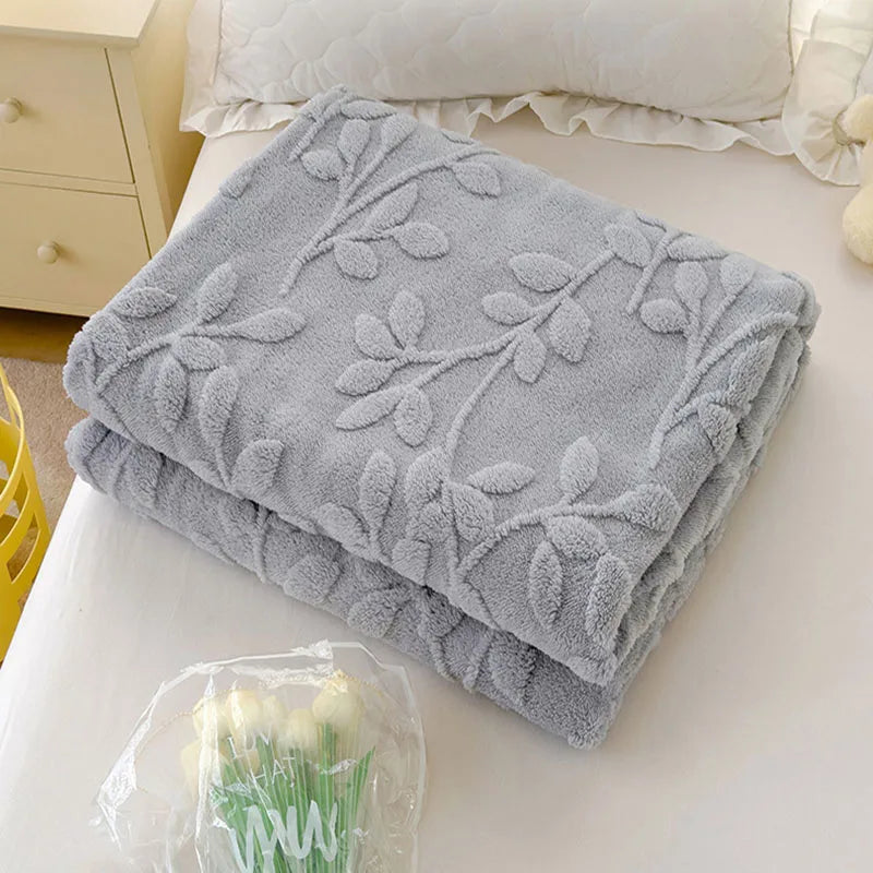 Afralia™ Wealth Tree Jacquard Coral Fleece Blanket | Soft, Multi Functional Quilt