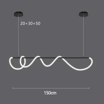 Afralia™ Modern Minimalist Dimmable LED Chandelier for Home Décor - Pendant Lights for Dining Room