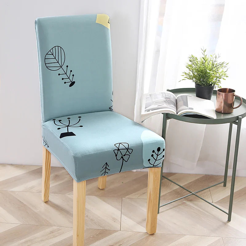 Svetanya Stretch Print Chair Cover by Afralia™ – Elastic Seat Slipcover