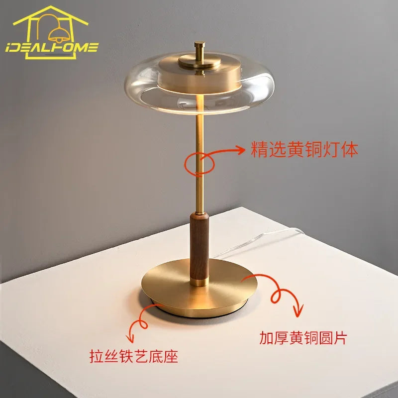 Afralia™ Classic Luxury Brass Walnut Floor Lamp LED Interior Lighting