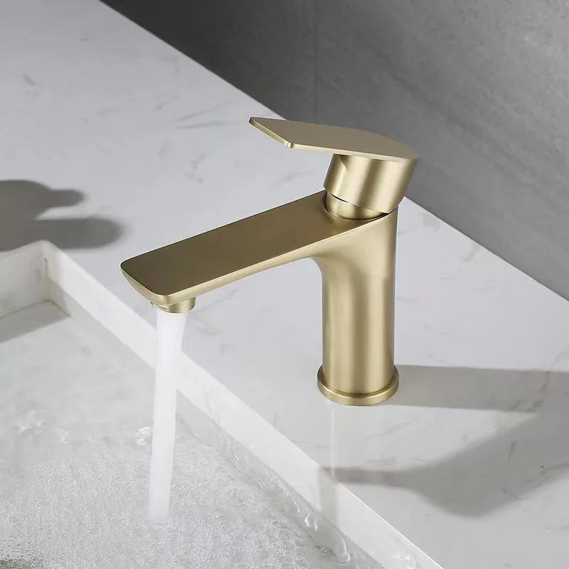 Afralia™ High Spout Luxury Hot Cold Water Basin Faucet for Bathroom Toilet Bathtub