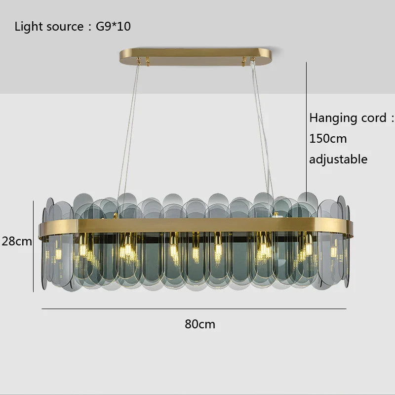 Afralia™ Glass Ceiling Pendant Lights for Kitchen Island Dining Table Aesthetic Lighting