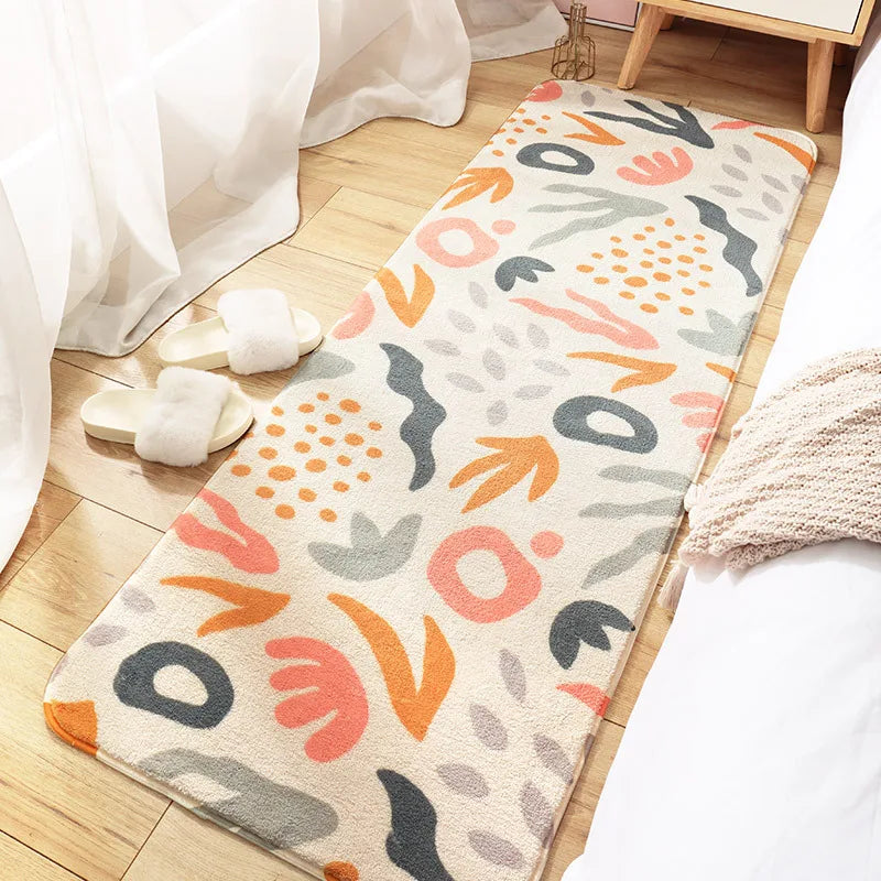 Afralia™ Cozy Faux Lamb Wool Bedside Rug for Bedroom Decor Anti-Slip Soft Living Room Carpet