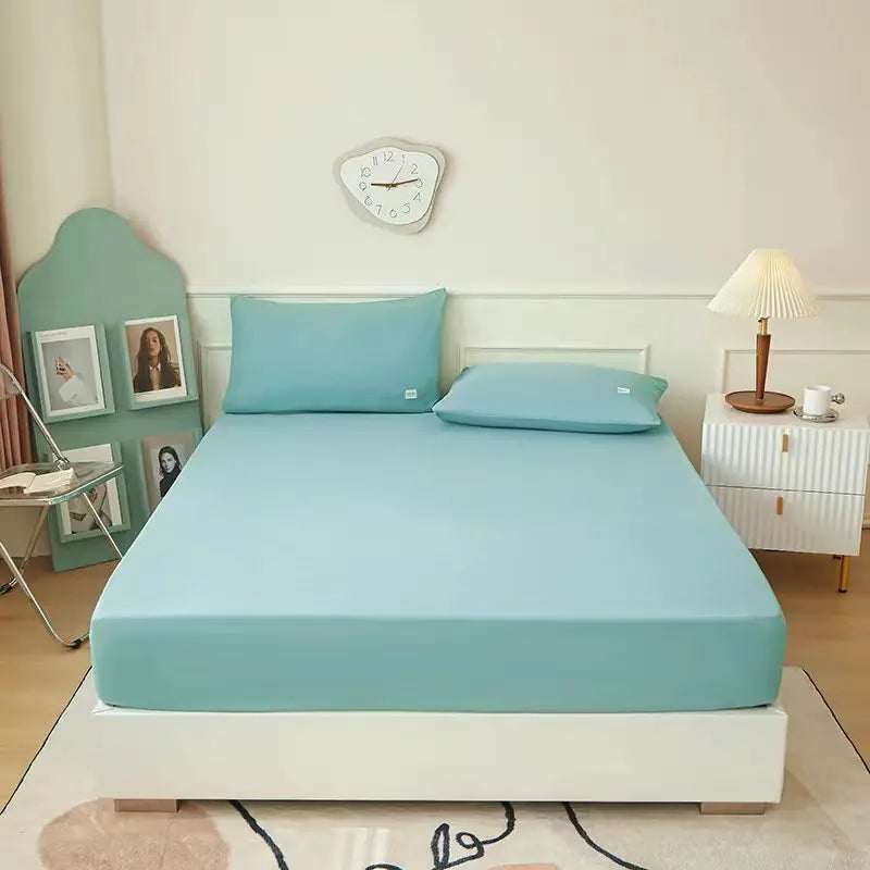 Afralia™ Solid Color Fitted Sheet: Cozy, Skin Friendly, Four Seasons Mattress Topper