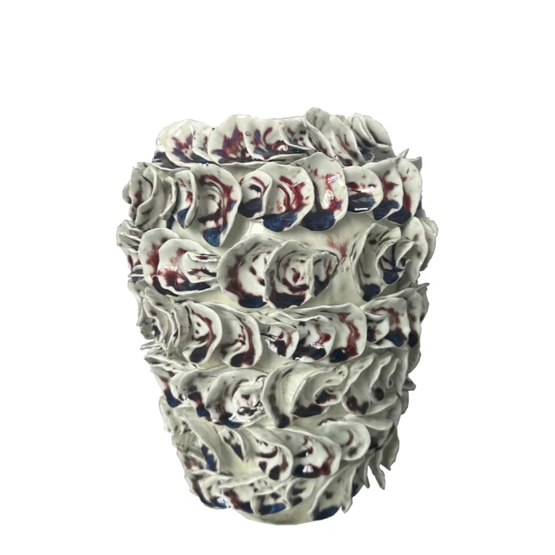 Afralia™ Ceramic Petal Butterfly Orchid Vase Home Decoration Accessory