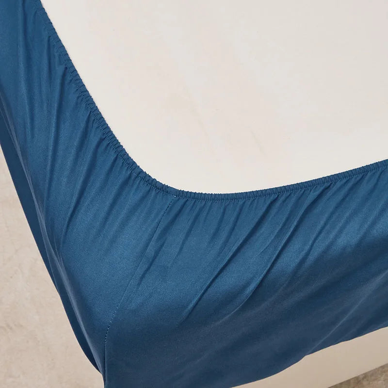 Afralia™ Single Fitted Waterproof Bed Sheet - Solid Color Mattress Protector