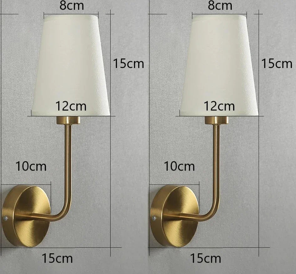 Afralia™ Nordic Minimalism LED Wall Lamp with Linen Lampshade for Home Decor