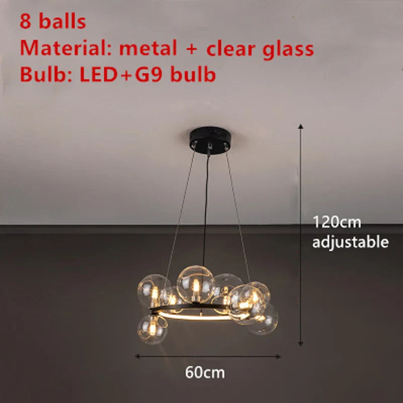 Afralia™ Glass LED Pendant Light for Modern Living, Dining, Bedroom, Kitchen Lighting