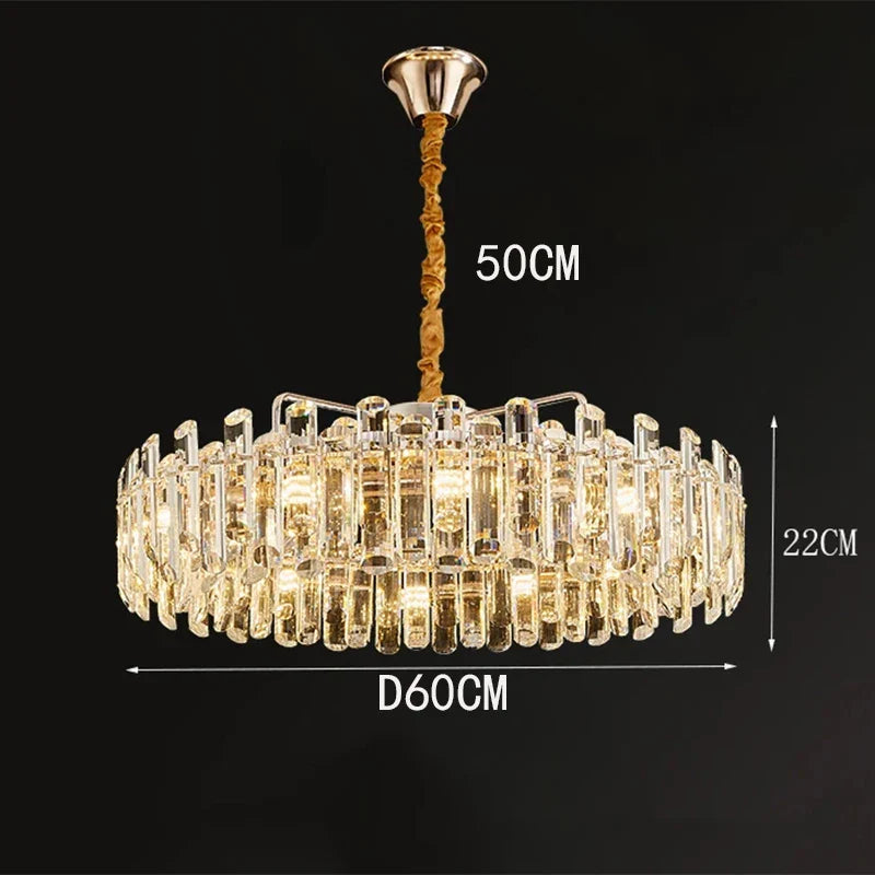 Afralia™ Crystal Chandelier Pendant Light for Living Room Dining Room Ceiling Lighting