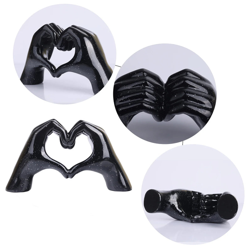 Afralia™ Loving Gesture Heart Sculpture: Home Decor, Wedding Gift, Valentine's Day Decor