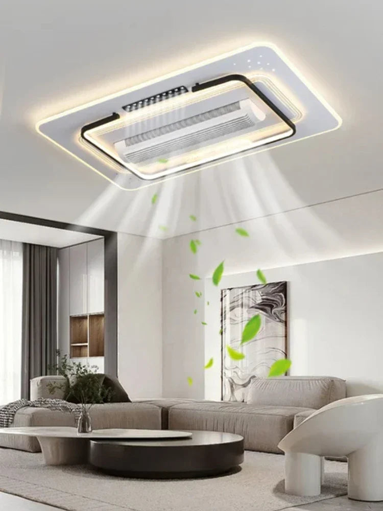 Afralia™ Bladeless LED Ceiling Fan Light: Modern Invisible Fan Lamp for Bedroom & Living Room
