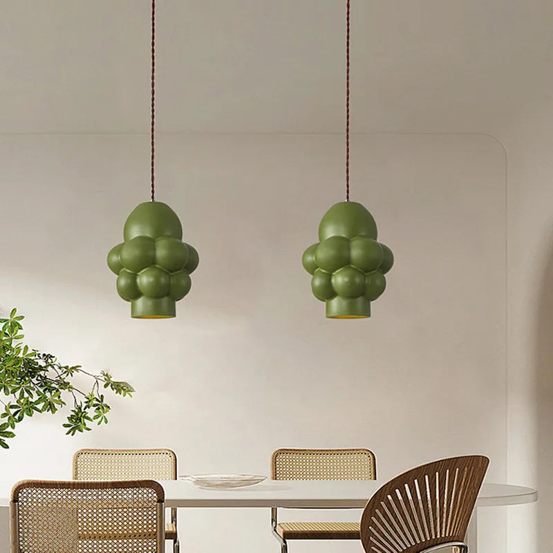 Afralia™ Creamy Wind LED Chandelier: Nordic Wabi Sabi Dining Room Lighting for Home Decor