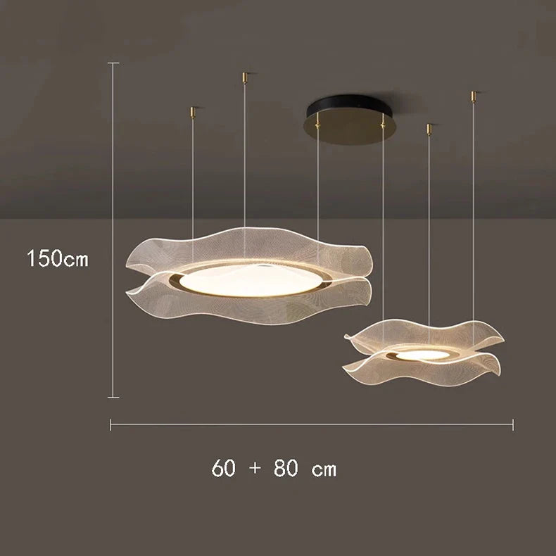 Afralia™ Round Modern LED Ceiling Chandelier for Living Room and Dining Room
