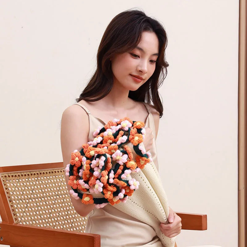 Afralia™ Elegant Daisy Bouquet Soft Blanket for Office Sofa, Multi-Functional Nap Shawl & Cushion