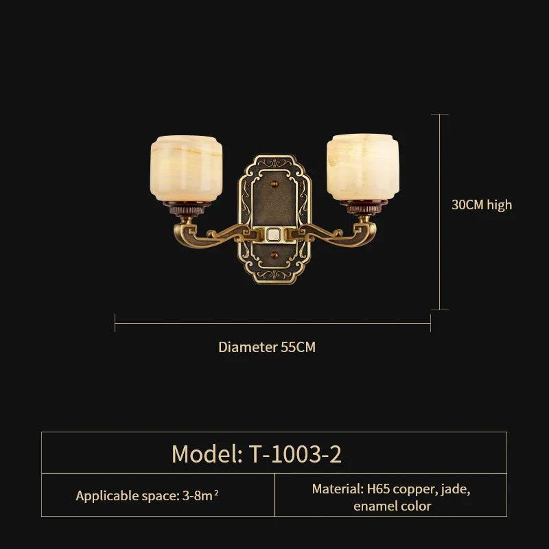 Afralia™ Zinc Alloy Chandelier with Jade Crystal Accent for Duplex Building Living Room