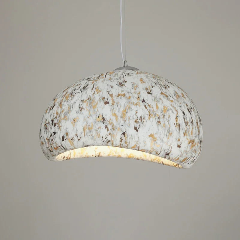 Afralia™ Marble Wabi Sabi Chandelier LED Pendant Lamp for Home Decor
