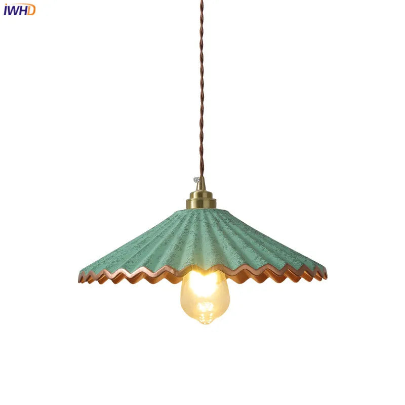 Afralia™ Ceramic LED Pendant Lights: Japanese Style, Copper Socket, Industrial Vintage Hanging Lamp