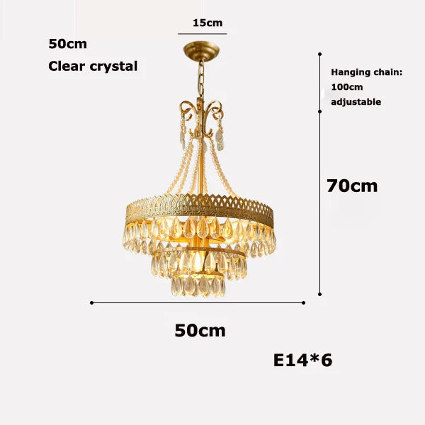 Afralia™ Crystal Water Drop Chandelier for Kitchen Dining Room