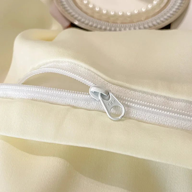 Afralia™ Embroidered Egyptian Cotton Bedding Set for King Queen RU Bed Linens