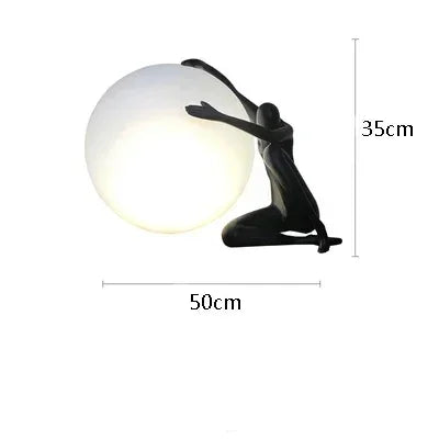 Afralia™ Humanoid Sculpture LED Table Lamp for Bedroom & Living Room