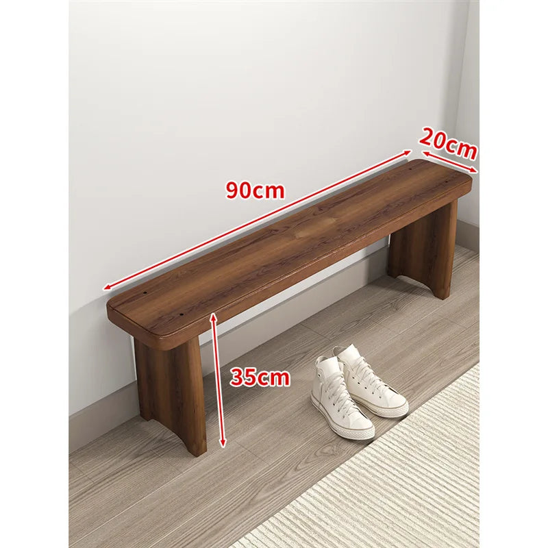 Afralia™ Wooden Shoe Changing Stool- Multifunctional Rectangular Storage Bench