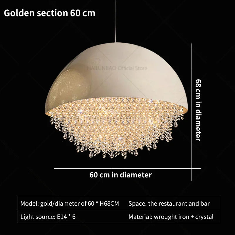 Afralia™ Crystal Chandelier: Nordic Luxury Lighting for Living Room, Bedroom, and Dining Area