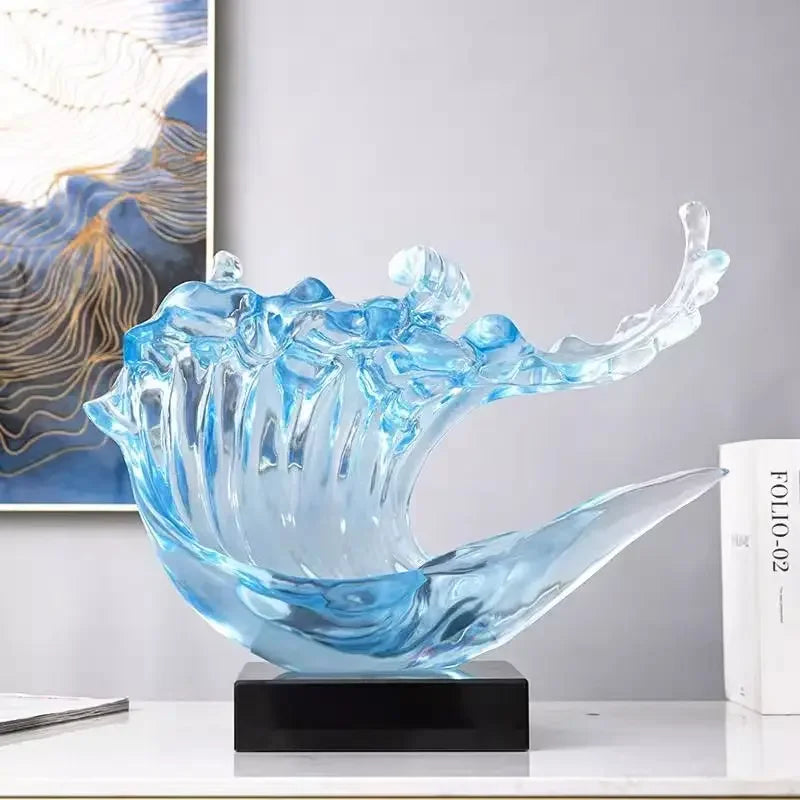 Afralia™ Wave Ornament Modern Minimalist Home Decoration Craft