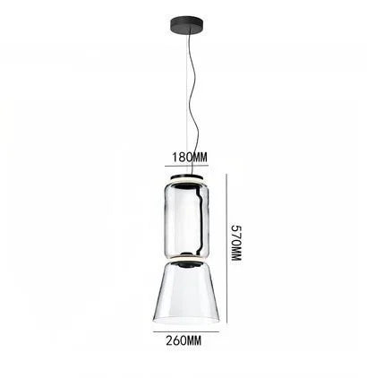 Afralia™ Modern Glass Pendant Lamp Noctambule for Villa Living Room Staircase Bar Loft
